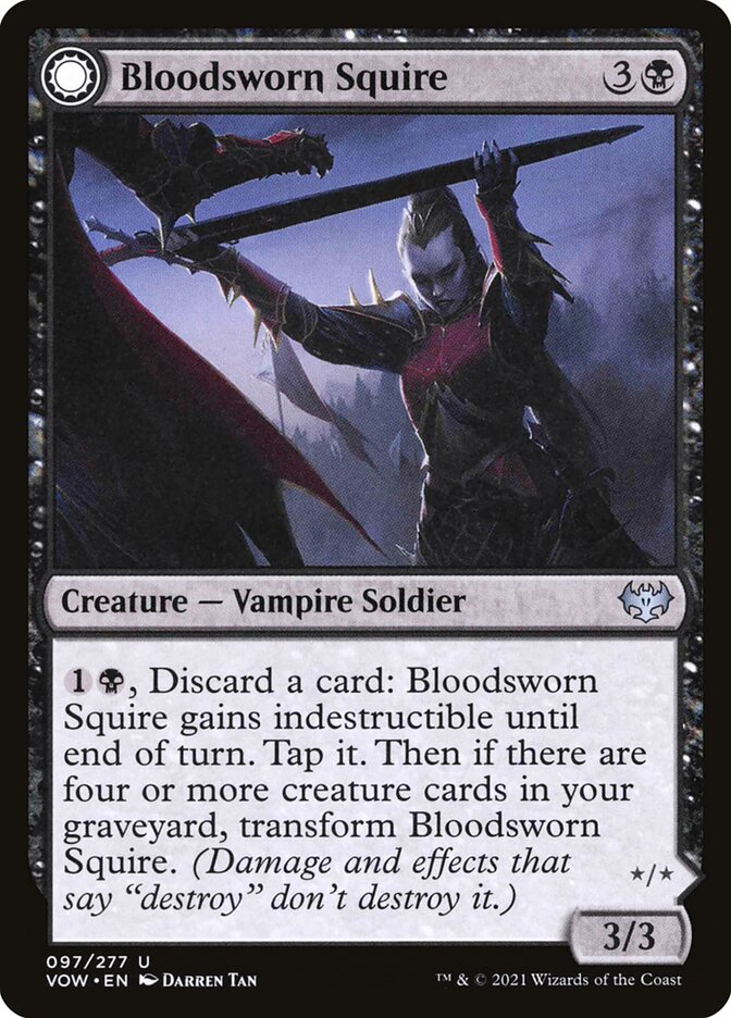 Magic the Gathering Card - Bloodsworn Squire - MTG Circle