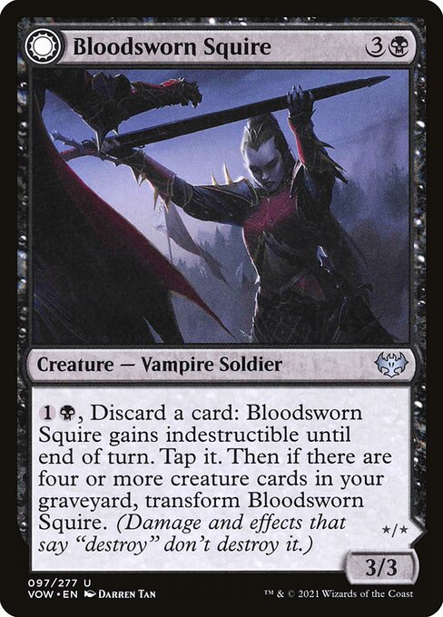 Magic the Gathering Card - Bloodsworn Squire - MTG Circle