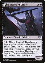 Magic the Gathering Card - Bloodsworn Squire // Bloodsworn Knight - MTG Circle