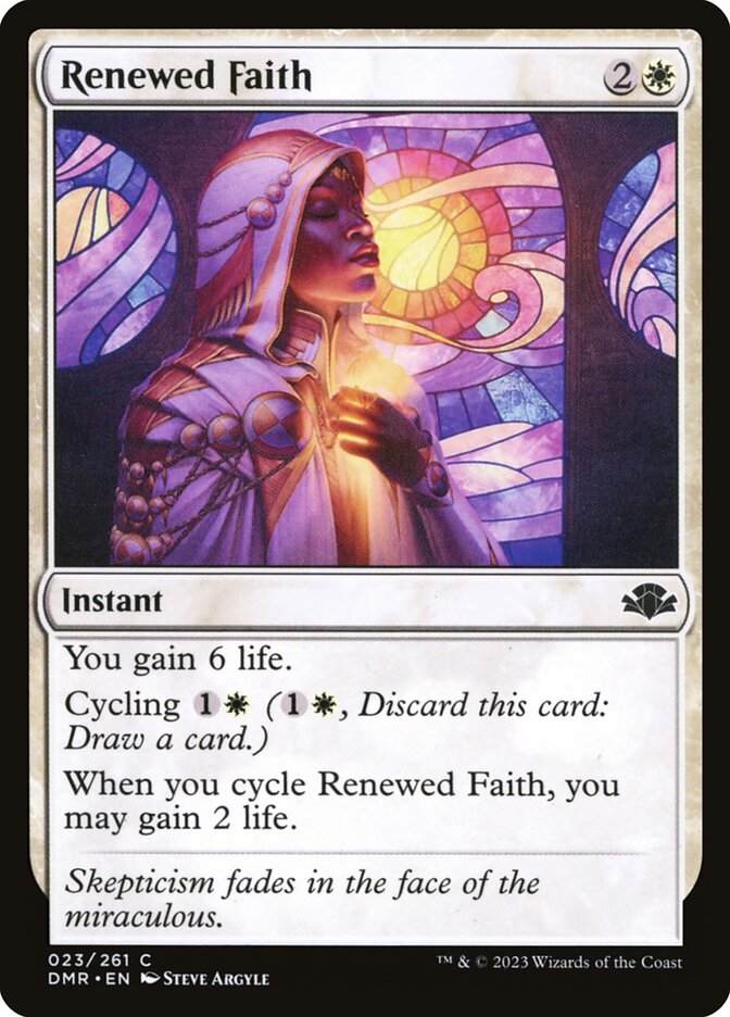 Magic the Gathering Card - Renewed Faith - MTG Circle