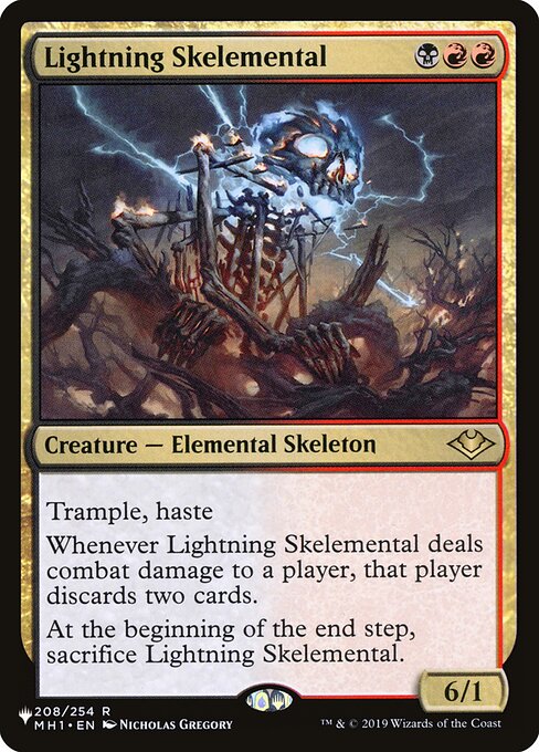 Magic the Gathering Card - Lightning Skelemental - MTG Circle