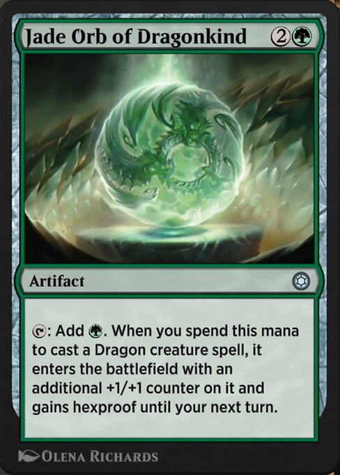 Magic the Gathering Card - Jade Orb of Dragonkind - MTG Circle