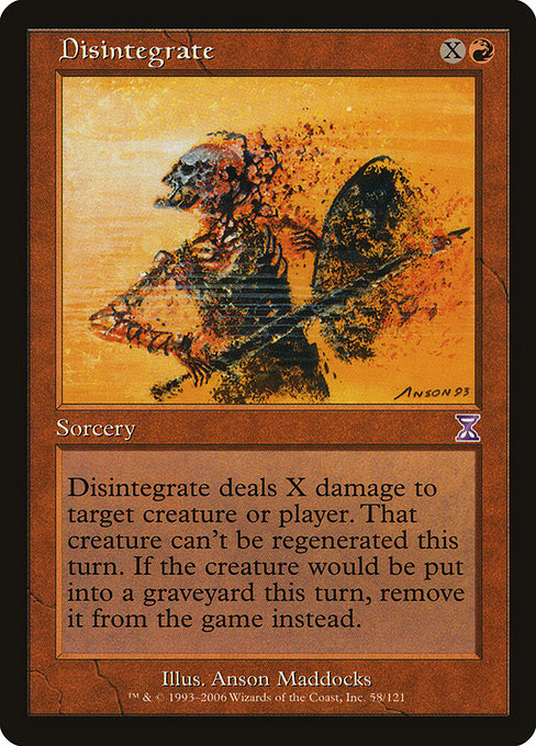 Magic the Gathering Card - Disintegrate - MTG Circle