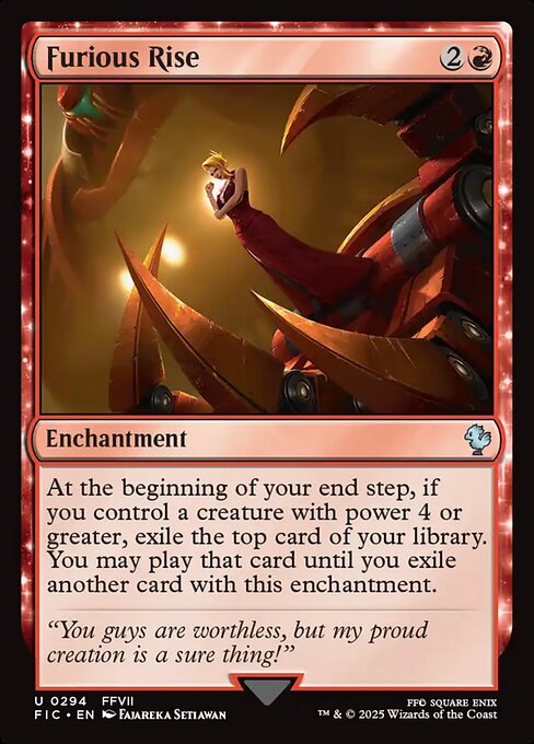 Magic the Gathering Card - Furious Rise - MTG Circle