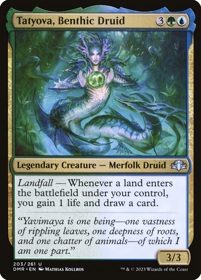 Magic the Gathering Card - Tatyova, Benthic Druid - MTG Circle