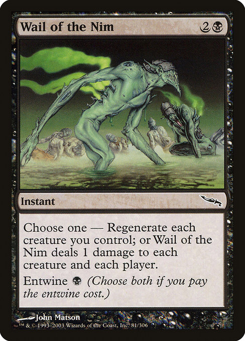Magic the Gathering Card - Wail of the Nim - MTG Circle