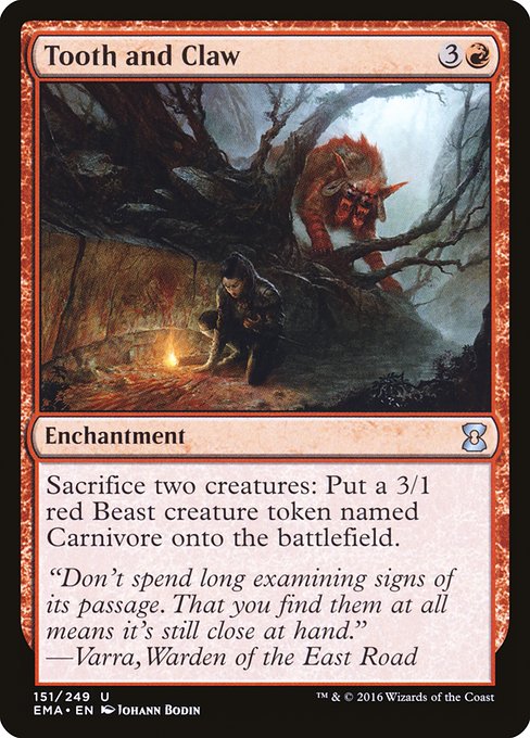 Magic the Gathering Card - Tooth and Claw - MTG Circle