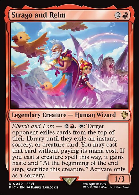 Magic the Gathering Card - Strago and Relm - MTG Circle