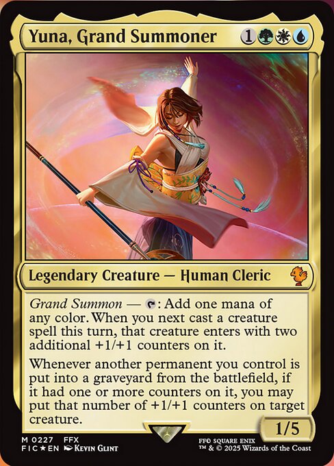 Magic the Gathering Card - Yuna, Grand Summoner - MTG Circle
