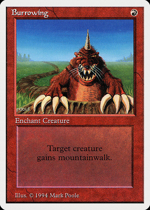 Magic the Gathering Card - Burrowing - MTG Circle
