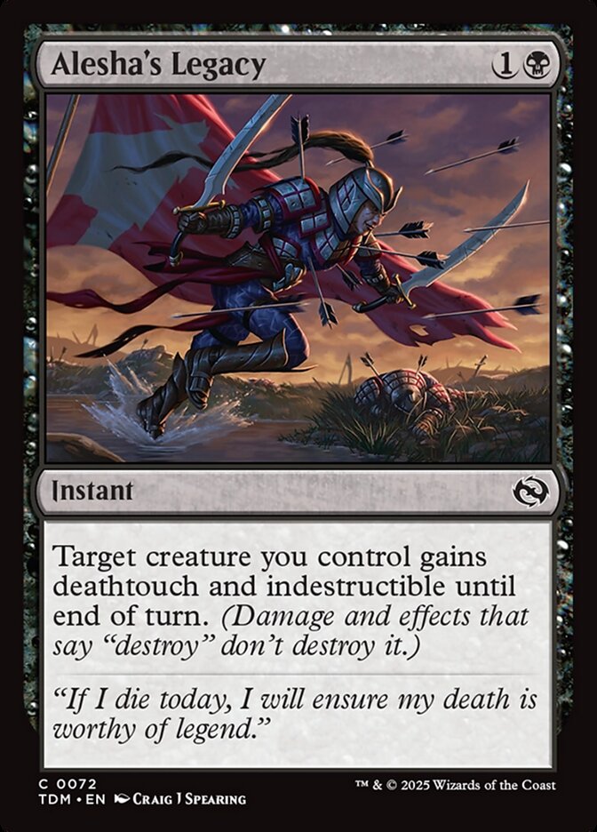 Magic the Gathering Card - Alesha's Legacy - MTG Circle