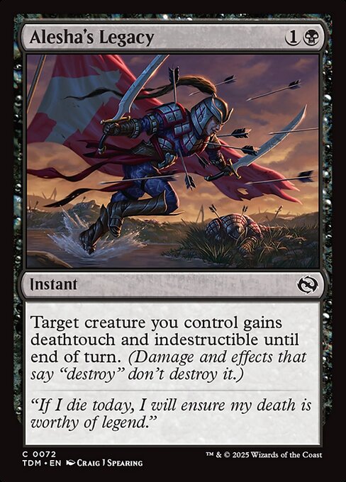 Magic the Gathering Card - Alesha's Legacy - MTG Circle