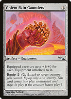 Magic the Gathering Card - Golem-Skin Gauntlets - MTG Circle