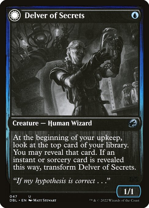 Magic the Gathering Card - Delver of Secrets - MTG Circle