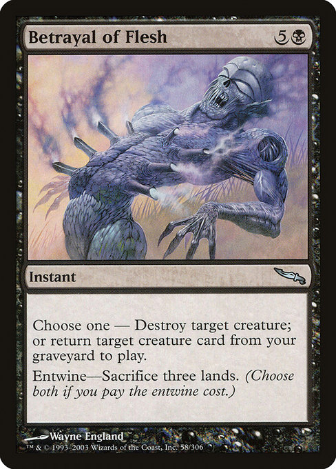 Magic the Gathering Card - Betrayal of Flesh - MTG Circle