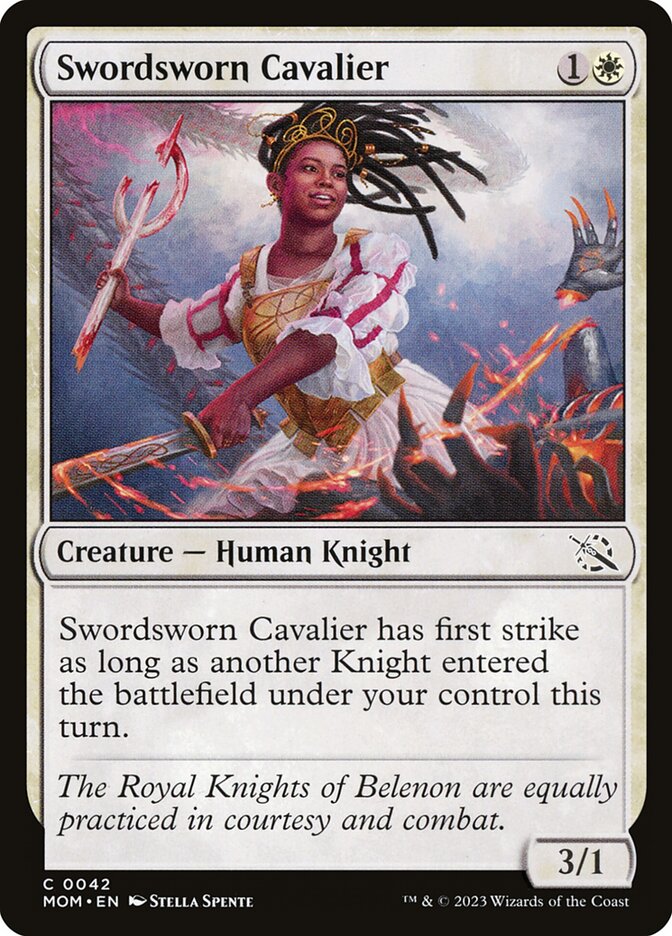 Magic the Gathering Card - Swordsworn Cavalier - MTG Circle