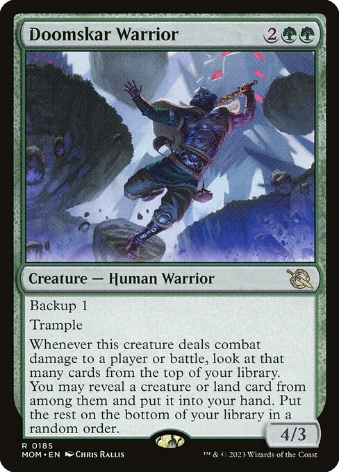 Magic the Gathering Card - Doomskar Warrior - MTG Circle