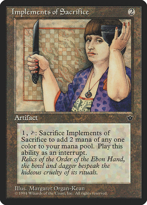 Magic the Gathering Card - Implements of Sacrifice - MTG Circle