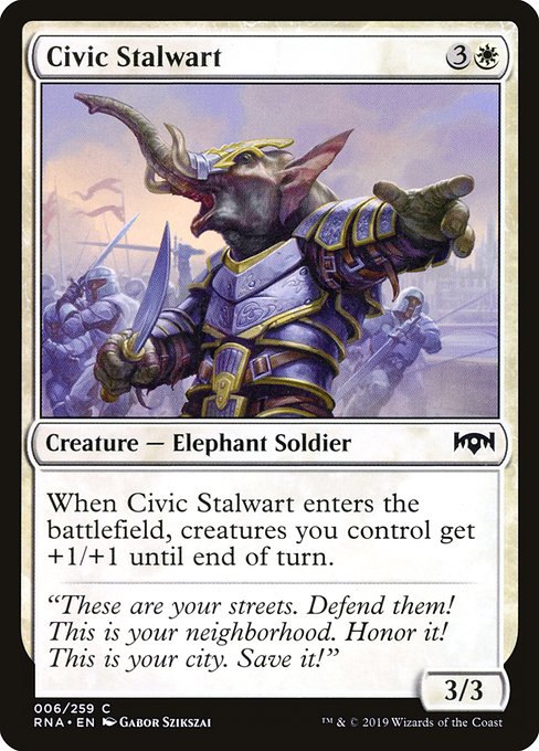 Magic the Gathering Card - Civic Stalwart - MTG Circle