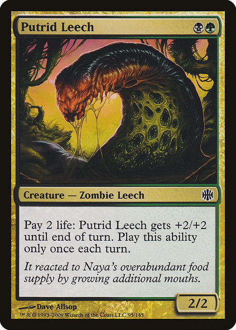 Magic the Gathering Card - Putrid Leech - MTG Circle