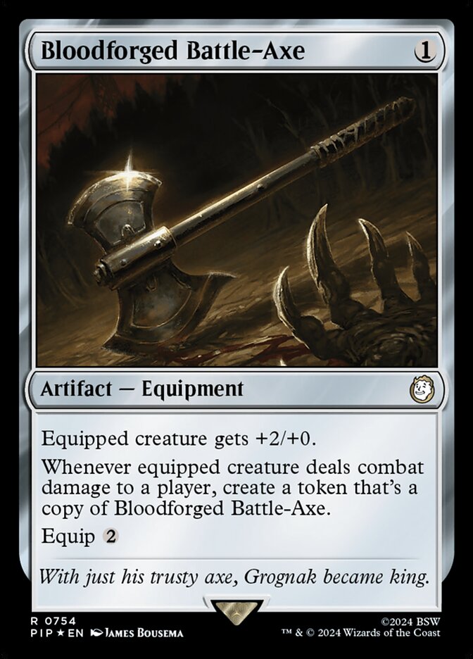 Magic the Gathering Card - Bloodforged Battle-Axe - MTG Circle