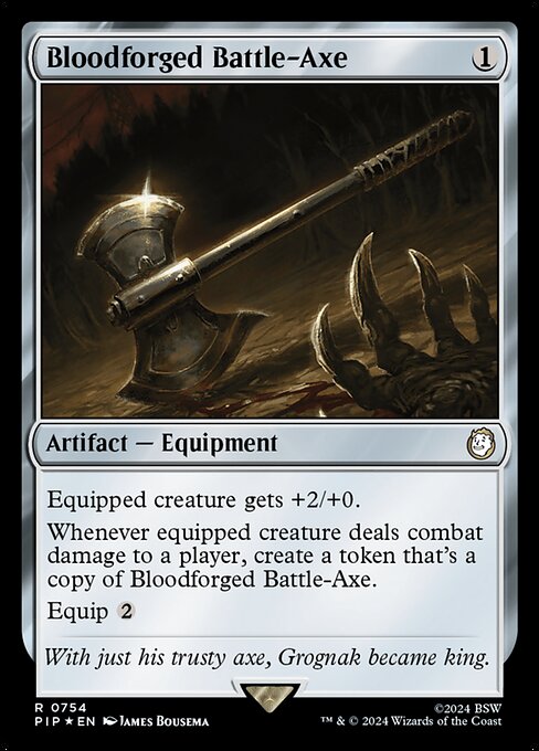 Magic the Gathering Card - Bloodforged Battle-Axe - MTG Circle