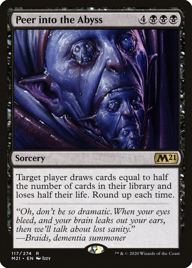 Magic the Gathering Card - Peer into the Abyss - MTG Circle