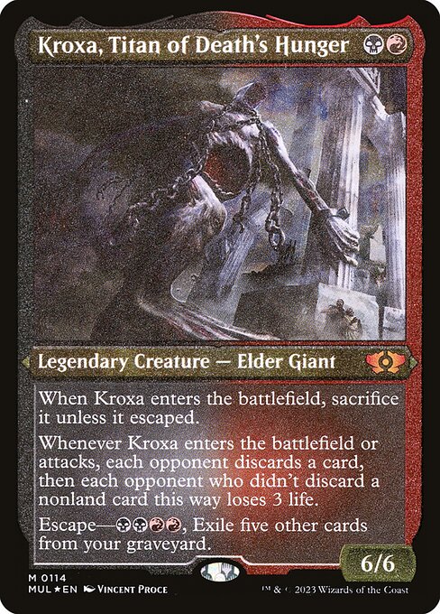 Magic the Gathering Card - Kroxa, Titan of Death's Hunger - MTG Circle