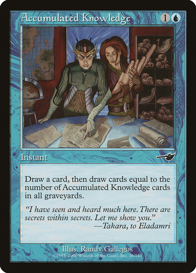 Magic the Gathering Card - Accumulated Knowledge - MTG Circle