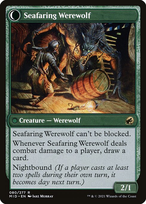Magic the Gathering Card - Seafaring Werewolf - MTG Circle