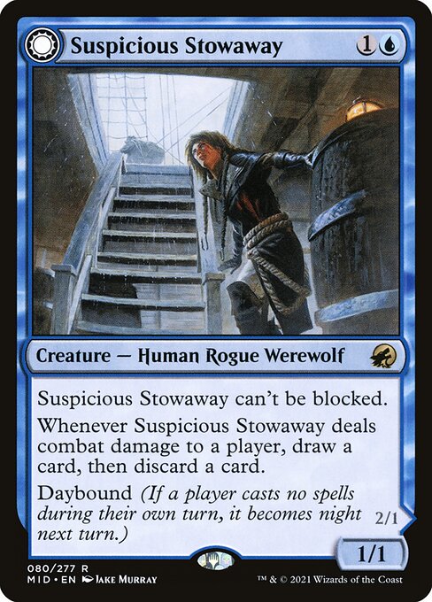 Magic the Gathering Card - Suspicious Stowaway - MTG Circle