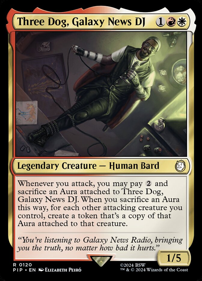 Magic the Gathering Card - Three Dog, Galaxy News DJ - MTG Circle