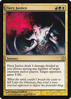Magic the Gathering Card - Fiery Justice - MTG Circle