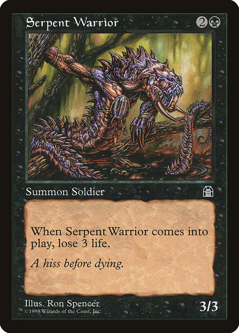 Magic the Gathering Card - Serpent Warrior - MTG Circle