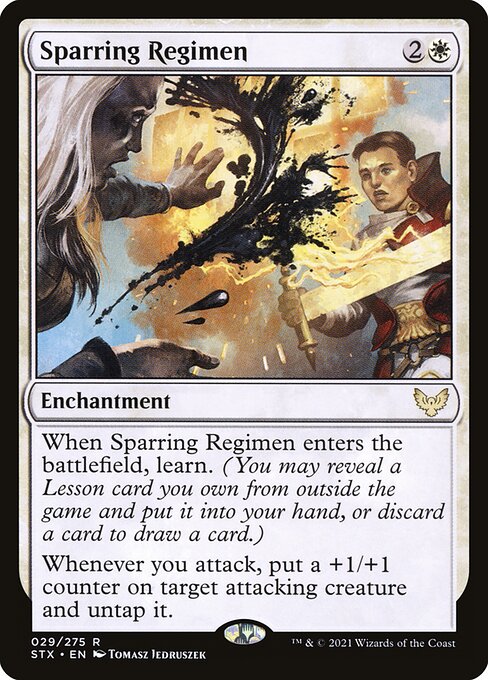 Magic the Gathering Card - Sparring Regimen - MTG Circle