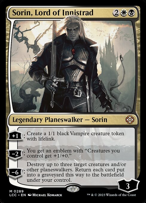 Magic the Gathering Card - Sorin, Lord of Innistrad - MTG Circle