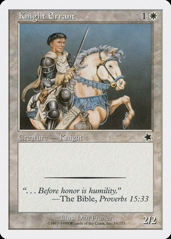 Magic the Gathering Card - Knight Errant - MTG Circle