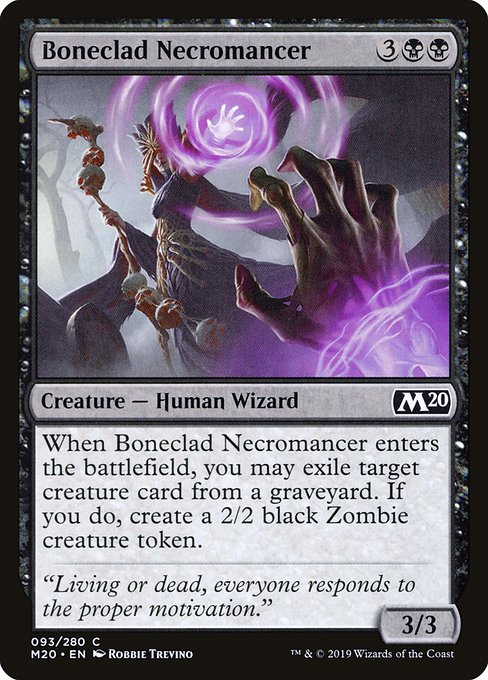 Magic the Gathering Card - Boneclad Necromancer - MTG Circle