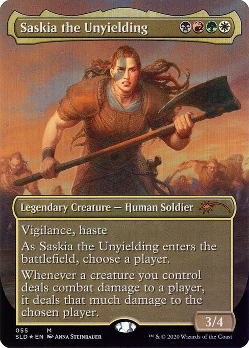 Magic the Gathering Card - Saskia the Unyielding - MTG Circle