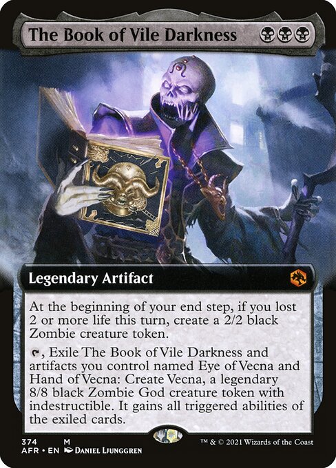 Magic the Gathering Card - The Book of Vile Darkness - MTG Circle