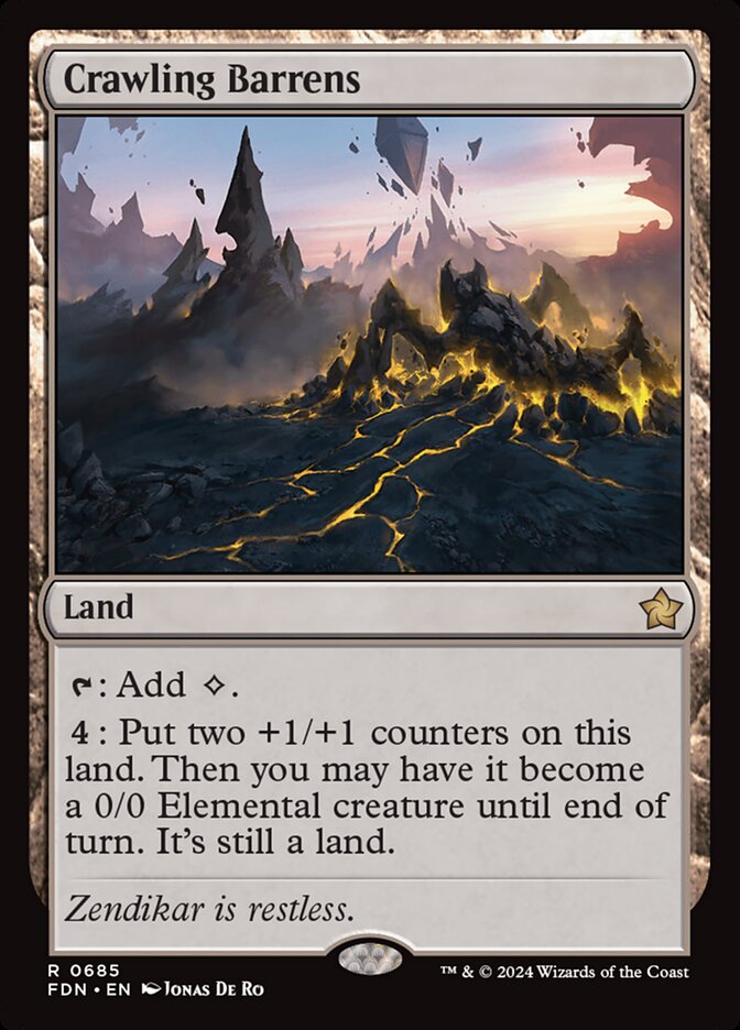 Magic the Gathering Card - Crawling Barrens - MTG Circle