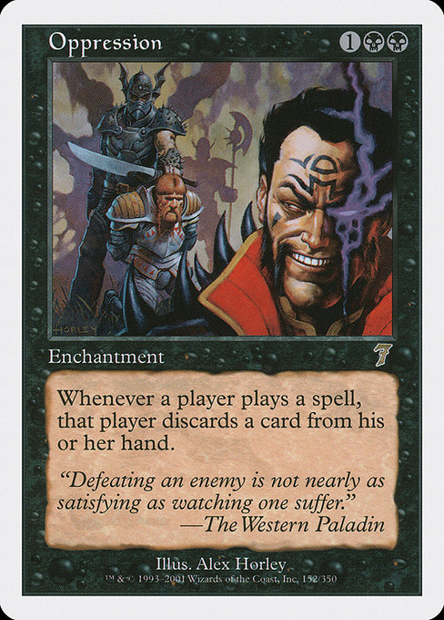 Magic the Gathering Card - Oppression - MTG Circle