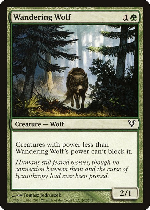 Magic the Gathering Card - Wandering Wolf - MTG Circle