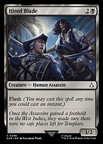Magic the Gathering Card - Hired Blade - MTG Circle