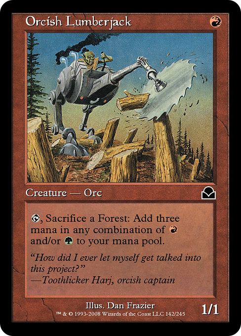 Magic the Gathering Card - Orcish Lumberjack - MTG Circle