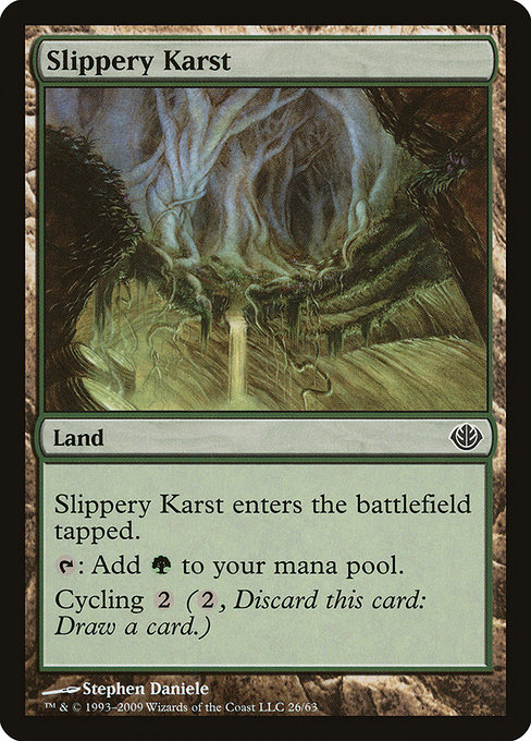 Magic the Gathering Card - Slippery Karst - MTG Circle