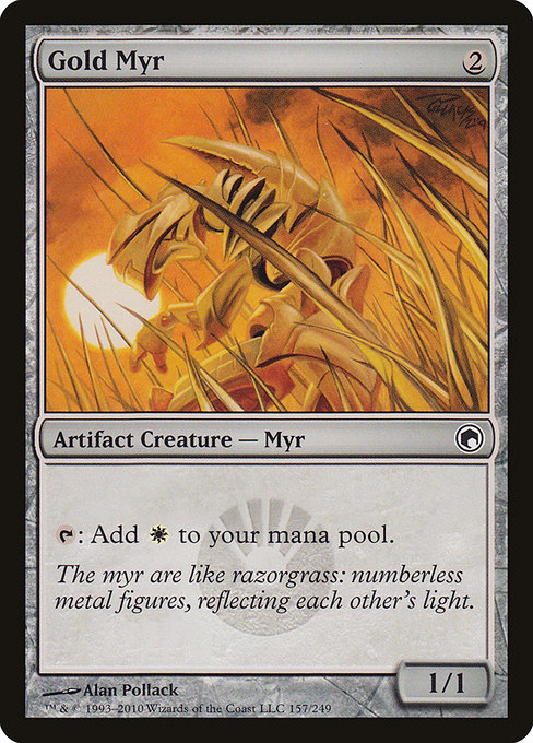 Magic the Gathering Card - Gold Myr - MTG Circle