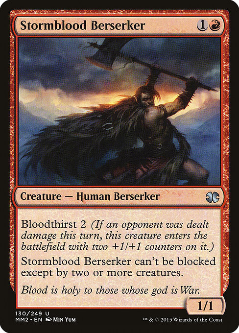 Magic the Gathering Card - Stormblood Berserker - MTG Circle