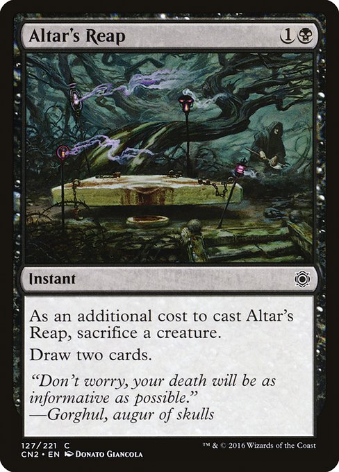 Magic the Gathering Card - Altar's Reap - MTG Circle