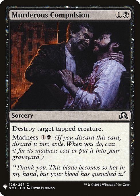 Magic the Gathering Card - Murderous Compulsion - MTG Circle